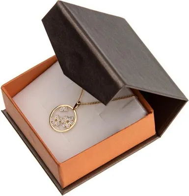 Produktbild von SILBERKETTEN STORE Panzerkette 1,2mm mit Anhänger Blüten - 333 Gold und 375 Gold - 45cm