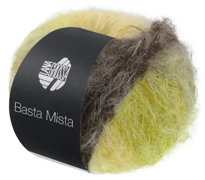Produktbild von Lana Grossa - Basta Mista 0117 graubraun taupe gelb hellgelb helloliv