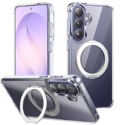 Image de Coque de protection pour Samsung Galaxy S26 avec anneau magnétique rotatif à 360°