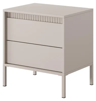 Produktbild von Masseno Nachttisch SENSATO Nachtschrank Beistelltisch für Schlafzimmer 53,5 x 56,2 x 39,5 cm Beige