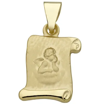 Produktbild von Basic Gold EN15 Kinder Anhänger Schutzengel 14 Karat (585) Gelbgold