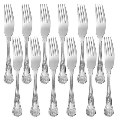 Obrázok produktu pre Sada 12 vidličiek, nerezová oceľ, strieborná farba, dĺžka 21,7 cm