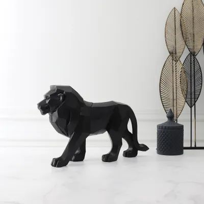 Image de Lion Origami Noir L33cm