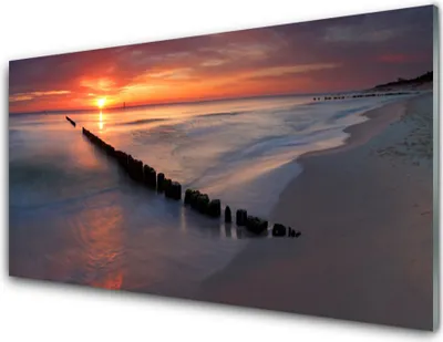 Produktbild von Acrylglasbilder 100x50 Wandbild Druck Strand Meer Landschaft