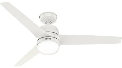 Image de Ventilateur de plafond pour l'extérieur avec éclairage et télécommande Seawave Blanc 132 cm