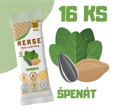 Obrázek produktu pro KEKSE Špenátové oplatky 16 ks