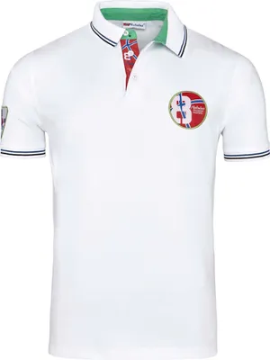 Zdjęcie produktu dla Nebulus koszulka polo LAUX mężczyźni, koszulka polo, stójka, koszula, P1154 - mężczyźni, biały, M