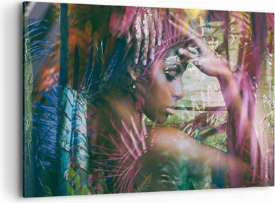 Produktbild von Bild auf Leinwand - Leinwandbild - frau modern - 120x80cm - Wand Bild - Wanddeko - Wandbilder - Leinwanddruck - Bilder - Kunstdruck - Wanddekoration - Leinwand bilder - Wandkunst - AA120x80-3501