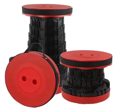 Obrázek produktu pro Skládací stolička pro kempování, robustní, vhodná pro venkovní použití, nosnost 210 kg (červená)