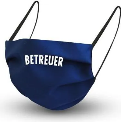 Produktbild von Behelfsmaske in DUNKELBLAU mit en Innenvlies - BETREUER - 15853 + Gratiszugabe