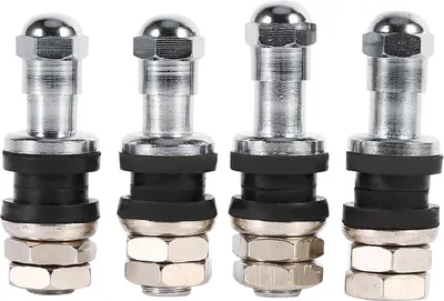 Obrázok produktu pre 4Pcs Car Tubeless Wheel Tire Valve Stem Metal Bolt In High Pressure Flush Mount Rear