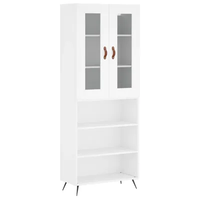 Image de vidaXL Highboard blanc 69,5x34x180 cm Bois composite