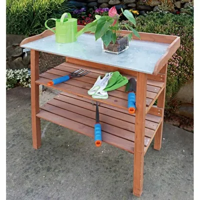 Image de BURI Table à plantes en bois
