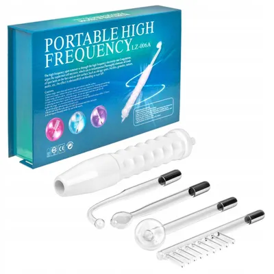 Produktbild von Hochfrequenz Pflegegerät Set mit 4 Elektroden für Gesicht, Haare und Körper