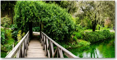 Produktbild von Tulup® Leinwandbild -100x50 cm - Wandkunst - Drucke auf Leinwand - Leinwanddruck  - Landschaften - Grün - Brücke Fluss