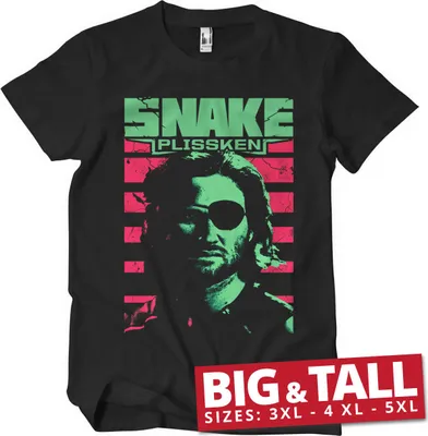 Produktbild von Snake Plissken Big & Tall T-Shirt - 4XL  - Black