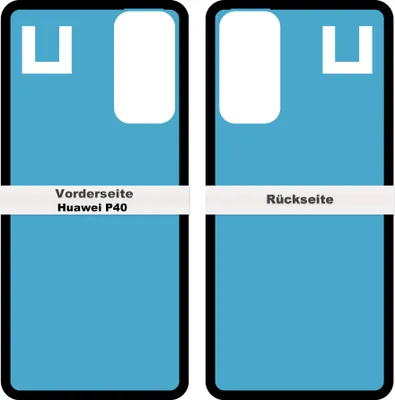 Produktbild von Huawei P40 Akkudeckel Klebefolie Kleber Backcover Rahmen Adhesive Dichtung Batterie Glue