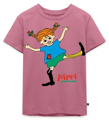 Produktbild von Spreadshirt Pippi Langstrumpf Pippi Tanzt Wie Es Ihr Gefällt Kinder Premium T-Shirt, 110/116 (4 Jahre), Mauve