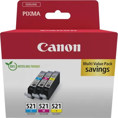 Produktbild von Canon CLI-521 C/M/Y Multipack (2934B016)