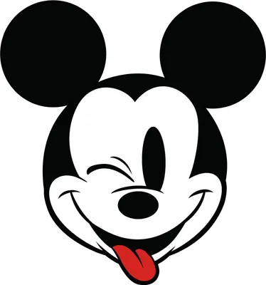 Image de Sticker mural Disney Mickey Mouse noir, blanc et rouge - 612733 - 128 x 128 cm