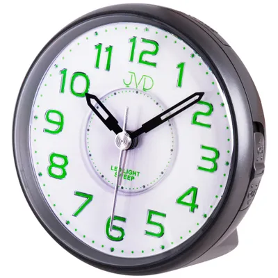 Produktbild von JVD SRP869.4 Wecker Quarz analog rund anthrazit leise ohne Ticken mit Licht