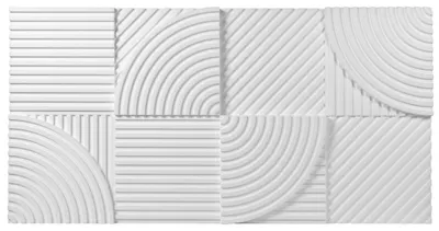 Produktbild von MARBET DESIGN 3D Wandpaneele Styropor Paneele weiß 96x48x3cm Wandverkleidung Wärmedämmung