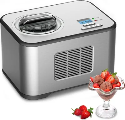 Produktbild von Gino Gelati 1,5 l Eismaschine mit Kompressor Jildun – Selbstkühlende Eiscreme Maschine für Zuhause – Eisbereiter für Sorbet, Gelato