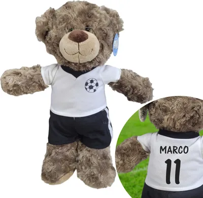 Produktbild von Kuscheltier, Braunbär, Teddy Bär, Plüschtier Teddybär, Stofftier; Fußball, 35,5 cm