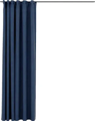 Obrázek produktu pro vidaXL Zatemňovací závěsy s háčky Linen Look Blue 290x245cm