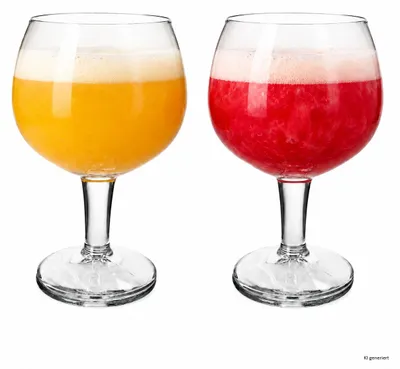 Image de Lot de 2 verres à bière belges, capacité de 0,5 litre, en verre transparent, adaptés à la bière et aux cocktails, également utilisables pour le vin, Image générée par une IA