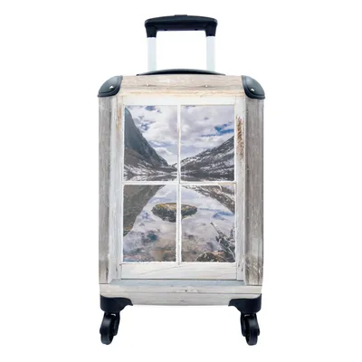 Produktbild von MuchoWow® Koffer Handgepäck Trolley Rollkoffer Kleine Reisekoffer mit 4 Rollen - Aussicht - Berg - Wasser - Cabin Size < 55x40x23 cm & 55x40x20 cm - Fotokoffer - Kabinenkoffer - Boardgepäck - Reise-Box - Reisekoffer - Reisegepäck - Koffer mit Bild - Trolley für Kinder