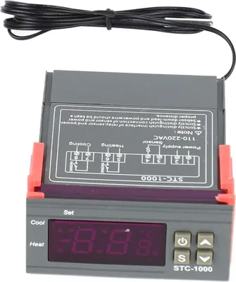 Produktbild von Digitaler Temperaturregler mit zwei Relaisausgängen und negativem Temperaturkoeffizienten (110 V - 220 V AC)