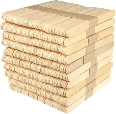 Produktbild von LOVEART DECO Natürliche Eisstiele aus Holz 50 Stück.