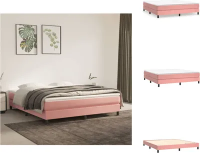 Produktbild von vidaXL Boxspringbett Rosa 180x200 cm Samt -  Betten & Bettgestelle