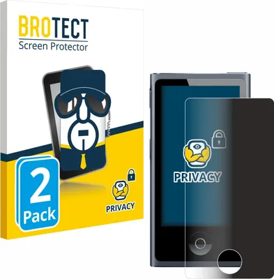 Produktbild von 2x BROTECT Sichtschutzfolie für Apple iPod nano 2012 (7. Gen.) Anti-Spy Privacy Sichtschutz Blickschutz Folie Blaulicht-Schutz