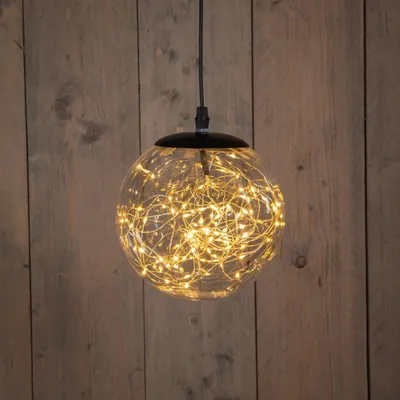 Productafbeelding van Classic warm 80 LED flash verlichte bal helder dia, 18 cm Anna's Collection