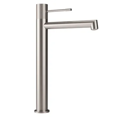 Produktbild von SCHÖNER WOHNEN-Kollektion Waschtischarmatur KADIA L, Edelstahl-Optik, Wasserhahn geeignet für Aufsatzwaschbecken in Ihrem Bad