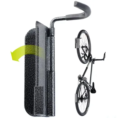 Fahrradhalter mit Klapphaken, silber, 18 kg, Wandmontage