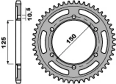 Obrázek produktu pro Zadní ocelové ozubené kolo PBR Standard 4454–525