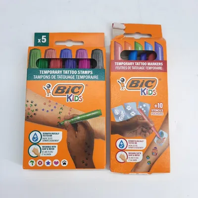 Produktbild von BIC Kids temporäre Tattoos Schablonenstifte Stempelfarbe Kreativset Spaß; BIC Kids temporäre Tattoos Schablonenstifte Stempelfarbe Kreativset Spaß