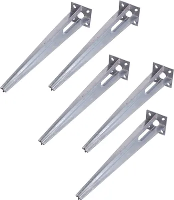 Produktbild von 5x Bodenhülse Einschlaghülse für Ø 34 mm Bodeneinschlaghülse 50 cm Länge Zaunpfahl verzinkt Aufnahme 100x100 mm