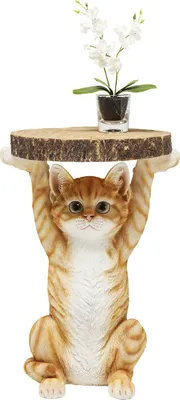 Produktbild von Kare Design Beistelltisch Animal Ms Cat, Mehrfarbig, 33cm Durchmesser, Beistellt