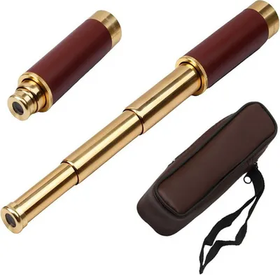 Zdjęcie produktu dla Złota Luneta Teleskopowa Piracka Slim Monookular Powiększenie 25X30 + Etui