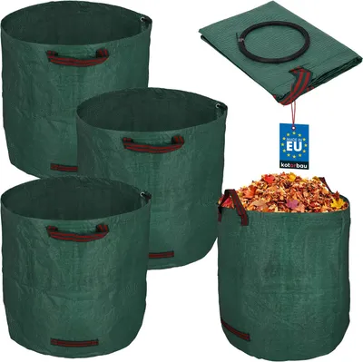 Produktbild von KOTARBAU® 3er Set Gartenabfallsack Mörtelkübel 270 L Pflanzsack Laubsack Gartenabfallsack Gartensack Gartenabfallsack Sack & Behälter Gartenabfallsäcke Rasenschnitt für Gartenabfälle Rechteckiger Sack