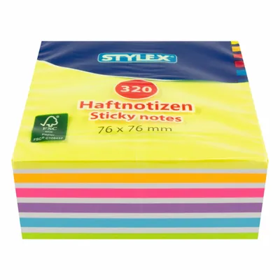 Produktbild von Stylex 31286, Quadratisch, Mehrfarbig, 76 mm, 76 mm, 320 Blätter
