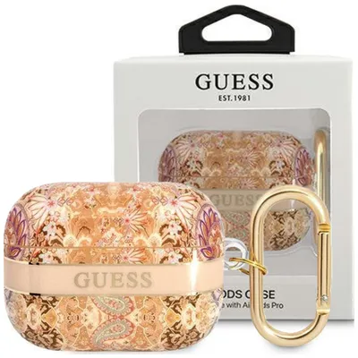 Zdjęcie produktu dla Guess  Guaphhfld Airpods Pro Cover Złoty/Gold Paisley Strap Collection