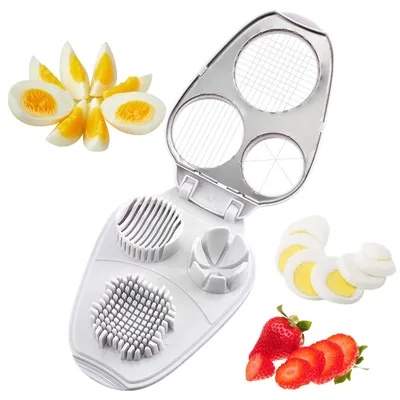 Produktbild von 3-in-1 Eier- und Obstschneider aus Edelstahl