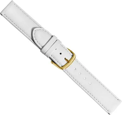 Produktbild von Beach Ersatzband Uhrenarmband Kalbsleder Weiss  20420G, Stegbreite:28mm