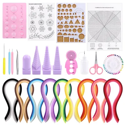 Papier-Quilling-Set, 64-teilig, 45 Farben, 900 Streifen, DIY