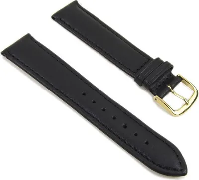 Produktbild von Eulit Ersatzband Uhrenarmband Leder Taurus schwarz 20mm 23624G